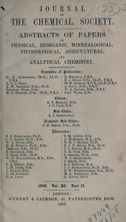 Cover of: Journal. by Chemical Society (Great Britain)