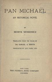 Cover of: Pan Michael by Henryk Sienkiewicz