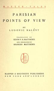 Cover of: Parisian points of view by Ludovic Halévy