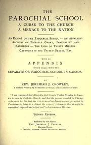 Cover of: parochial school | Jeremiah J. Crowley