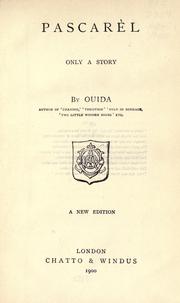 Cover of: Pascarèl by Ouida