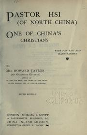 Cover of: Pastor Hsi (of North China) by Mary Geraldine Guinness Taylor