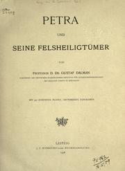 Cover of: Petra und seine Felsheiligtümer. by Gustaf Dalman