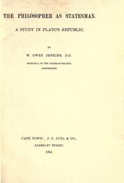 Cover of: The philosopher as statesman by W. Owen Jenkins