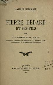 Cover of: Pierre Bédard et ses fils.