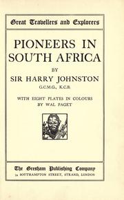 Cover of: Pioneers in South Africa by Harry Hamilton Johnston