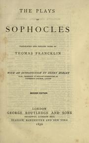 Cover of: The plays of Sophocles. by Sophocles
