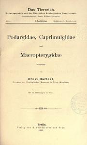 Cover of: Podargidae, Caprimulgidae und Macropterygidae