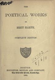 Cover of: Poetical works. | Bret Harte