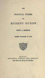 Cover of: The poetical works. by Robert Burns