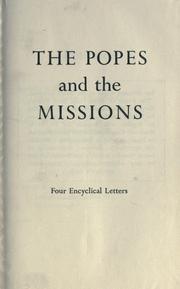 Cover of: The popes and the missions: four encyclical letters.