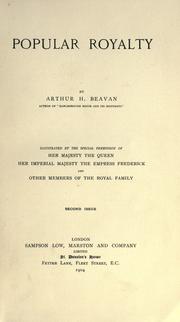 Cover of: Popular royalty by Arthur H. Beaven