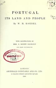 Cover of: Portugal, its land and people by W. H. Koebel