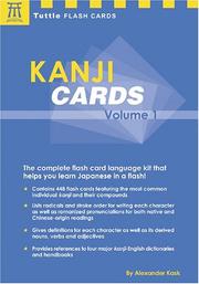 Cover of: Kanji Cards, Vol. 1 (Kanji Cards)