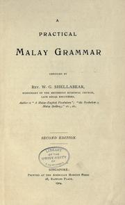 Cover of: A Practical Malay grammar