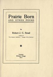 Cover of: Prairie born and other poems.