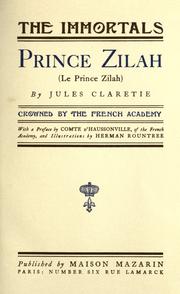 Cover of: Prince Zilah: (Le prince Zilah)