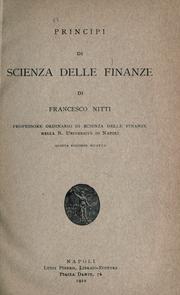 Cover of: Principi di scienza delle finanze