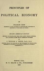 Cover of: Principles of political economy by Charles Gide, Charles Gide