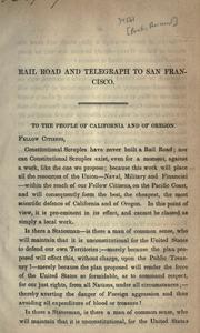 Cover of: Proceedings of the friends of a rail-road to San Francisco by 