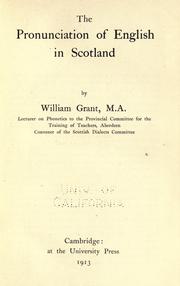 Cover of: The pronunciation of English in Scotland
