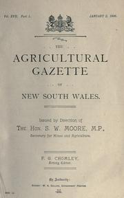 Cover of: Agricultural Gazette of New South Wales. | 