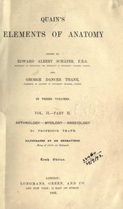 Cover of: Quain's elements of anatomy by Jones Quain M.D.