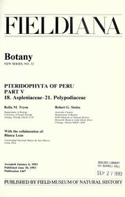 Cover of: Pteridophyta of Peru. by Tryon, Rolla Milton