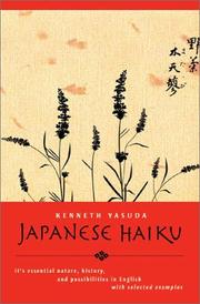 Cover of: The Japanese Haiku by Kenneth Yasuda
