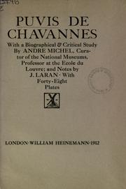 Cover of: Puvis de Chavannes: with a biographical & critical study