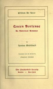 Cover of: Queen Hortense by Luise Mühlbach