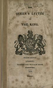 Cover of: The Queen's letter to the King.