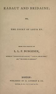 Cover of: Rabaut and Bridaine by Félix Bungener