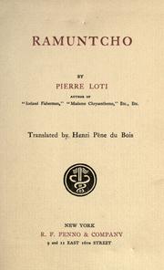 Cover of: Ramuntcho by Pierre Loti