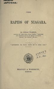 Cover of: rapids of Niagara.