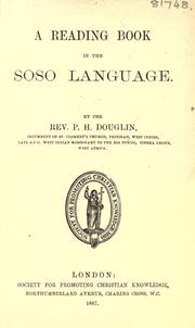 Cover of: A reading book in the Soso language. | Philip Henry Douglin
