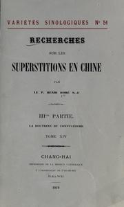 Cover of: Recherches sur les superstitions en Chine. by Henri Doré