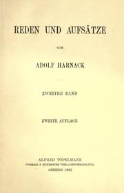 Cover of: Reden und Aufsätze