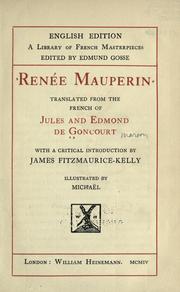 Cover of: Renée Mauperin by Edmond de Goncourt