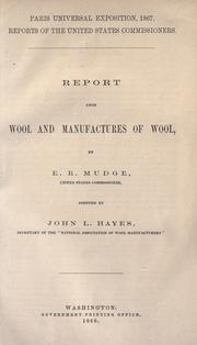 Cover of: Report upon wool and manufactures of wool