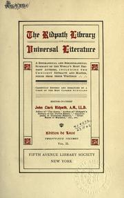 Cover of: The Ridpath library of universal literature