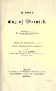 Cover of: The Romance of Guy of Warwick: the second or 15th century version