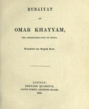 Cover of: Rubáiyát of Omar Khayyám, the astronomer-poet of Persia by Omar Khayyam