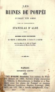 Cover of: ruines de Pompéi jusqu'en 1860