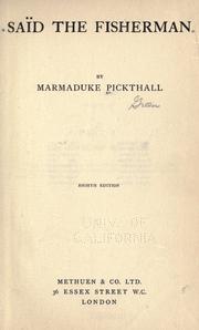 Cover of: Saïd the fisherman by Marmaduke William Pickthall