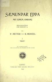 Cover of: Saemundar Edda: mit einem Anhang
