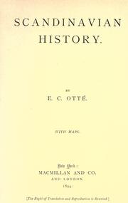 Cover of: Scandinavian history by E. C. Otté