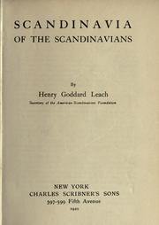 Cover of: Scandinavia of the Scandinavians.