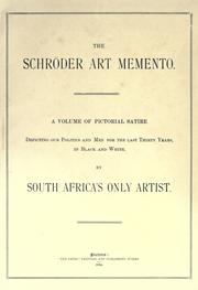 Cover of: The Schröder art memento by William Howard Schröder