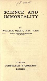 Cover of: Science and immortality. by Sir William Osler